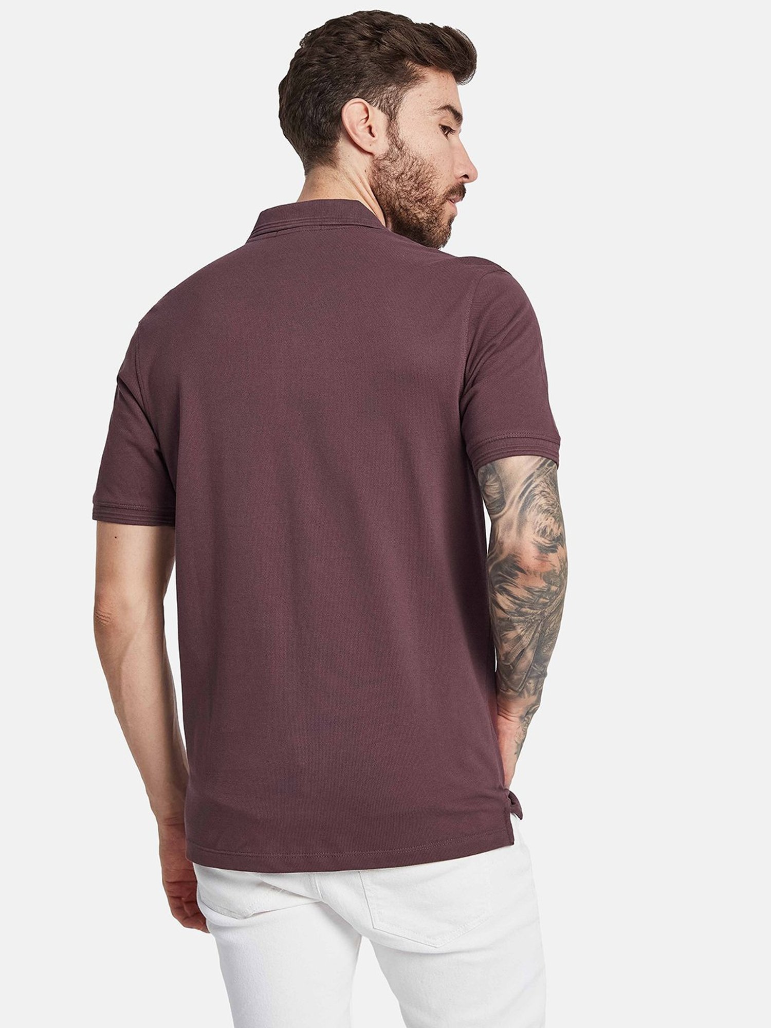 Octave Plum Regular Fit Polo T-Shirt