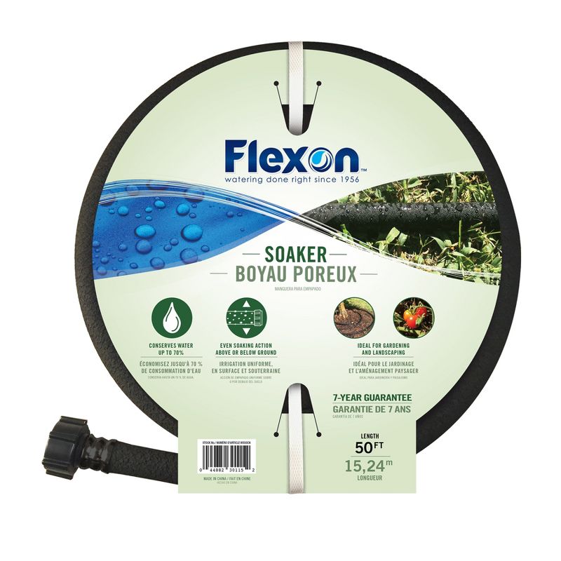 Flexon 50ft Garden Soaker Hose