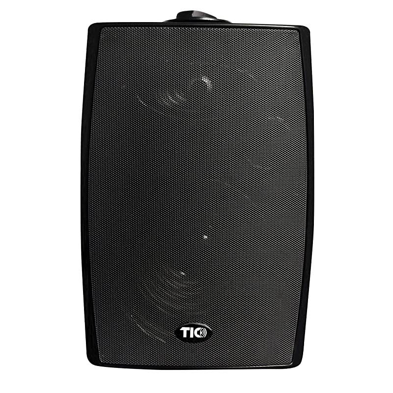 6.5" Premium Black Outdoor Weather-Resistant Patio Speaker with 70v Switch (Pair)