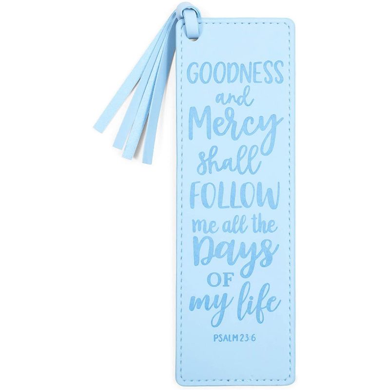 Faithful Finds 3 Piece Faux Leather Religious Inspirational Bible Verses Bookmark Set for Gifts, 3 Colors