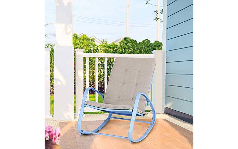 Outdoor Rocking Chair - Blue - Captiva Designs
