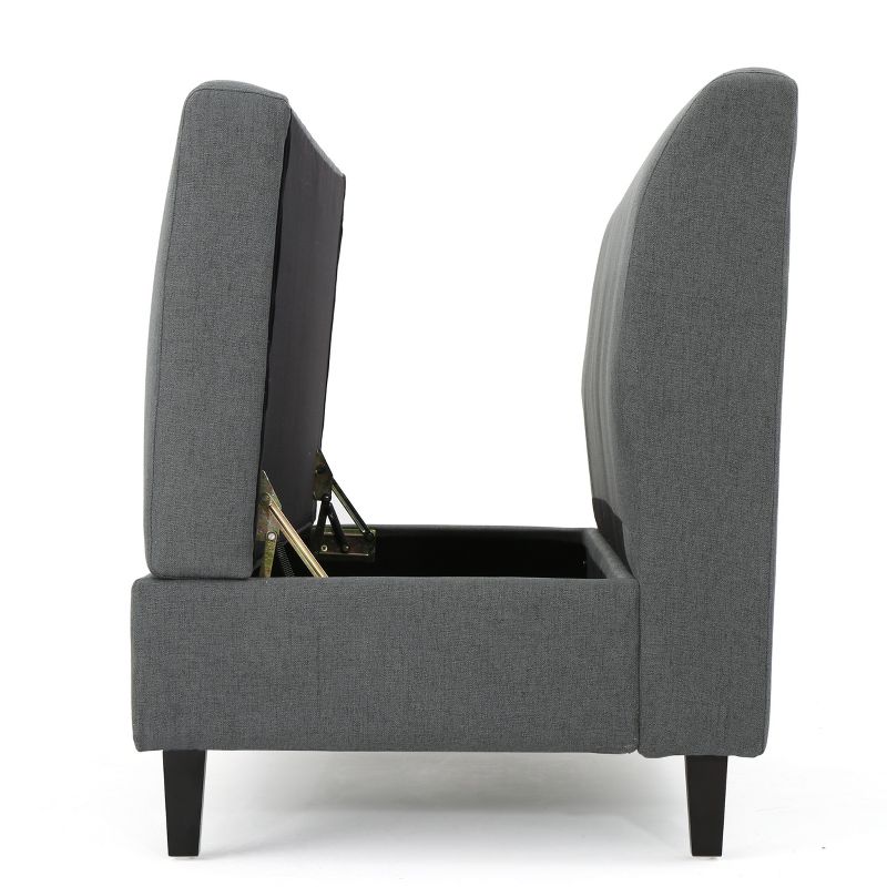 Tovah Storage Loveseat Charcoal - Christopher Knight Home