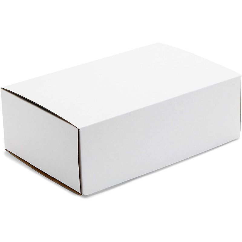 Stockroom Plus 50-Pack White Kraft Corrugated Mailer, Small Shipping Boxes Mailing Box (3 x 9 x 6 in)