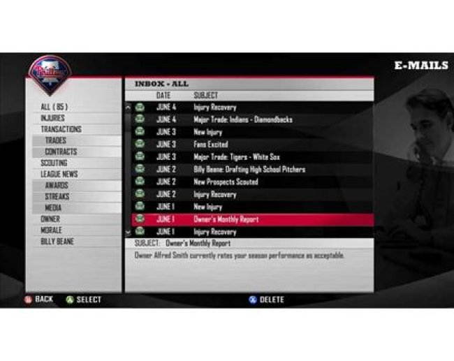 MLB Front Office Manager Playstation3 Game