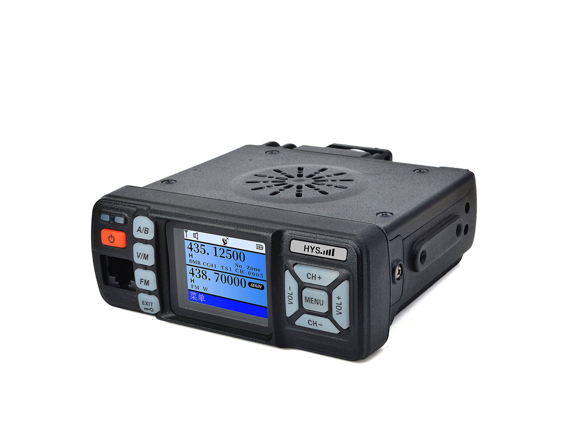 HYS  25W Dual Band DMR Mobile Transceiver VHF/UHF Car Truck Amateur Radio HAM Two Way Radio GPS Digital/Analog FM Broadcast Radio
