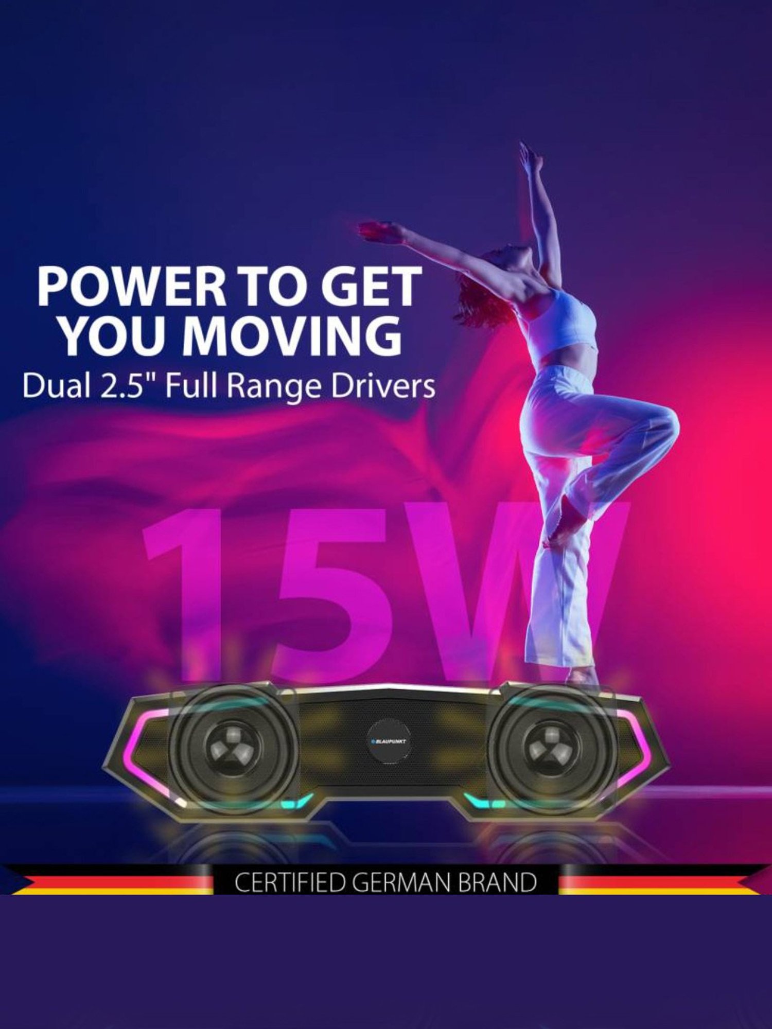 Portronics Decibel 24 | 10W Bluetooth Soundbar Speaker With In Built Mic (Black)