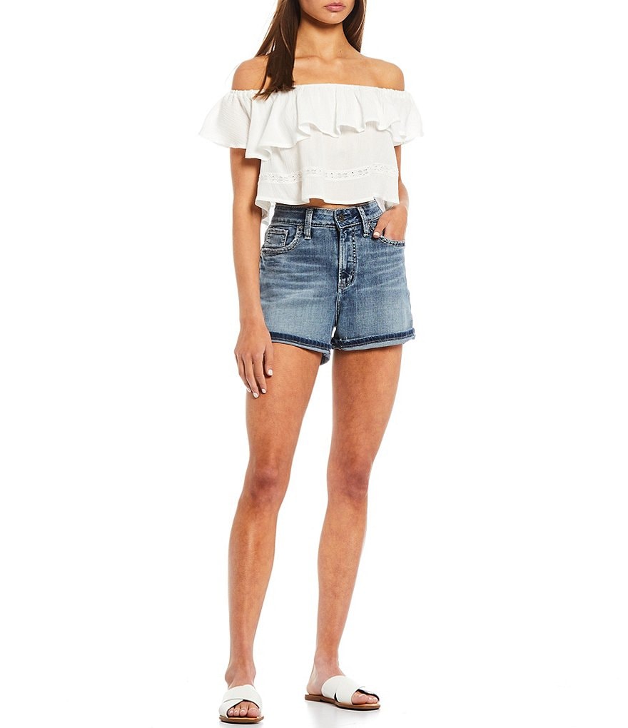 June & Hudson Short Tie Sleeve Knit Tee