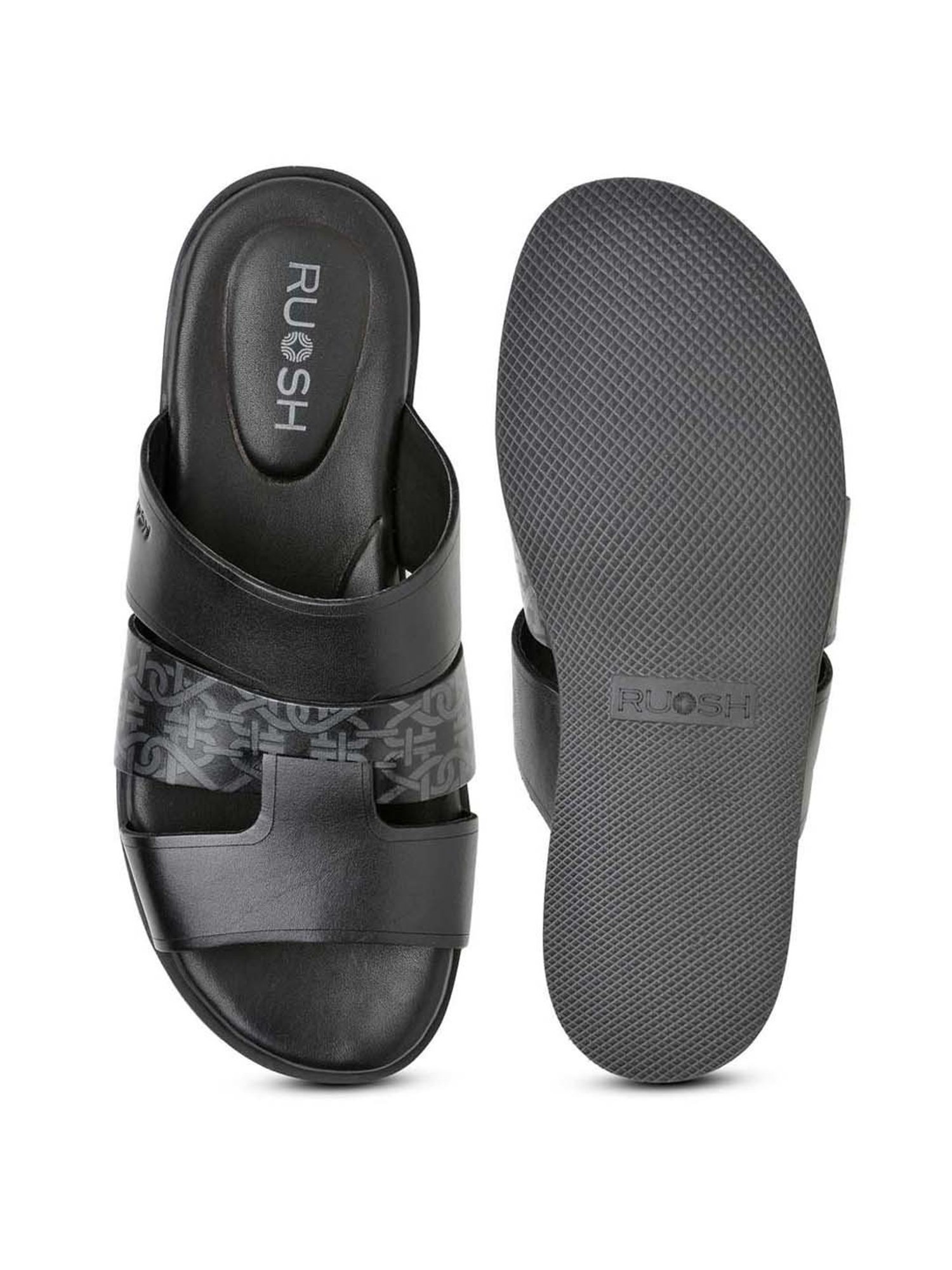 Ruosh Men's The Cooper Black Casual Sandals