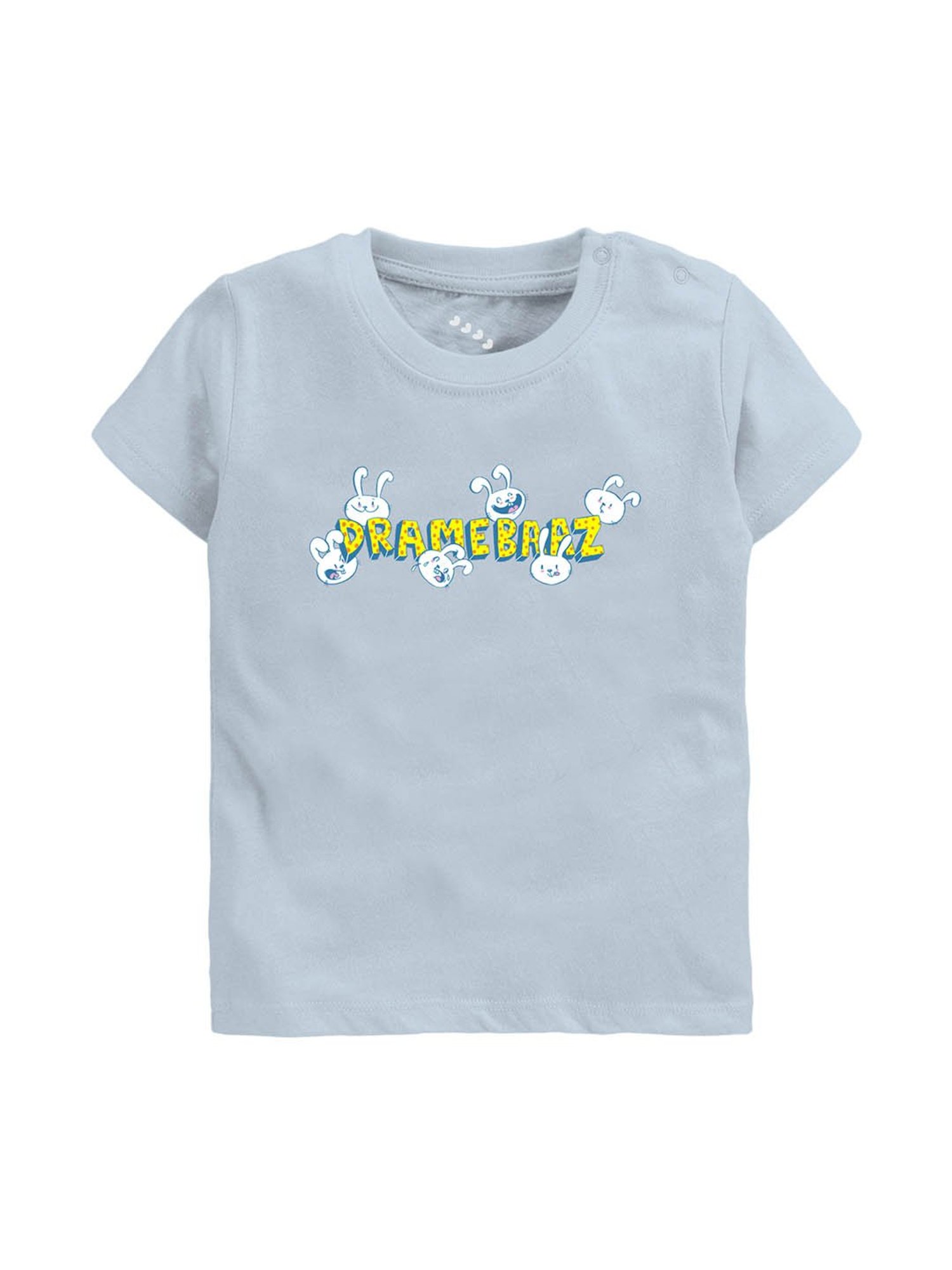 Zeezeezoo Kids Blue Dramebaaz Printed T-shirt
