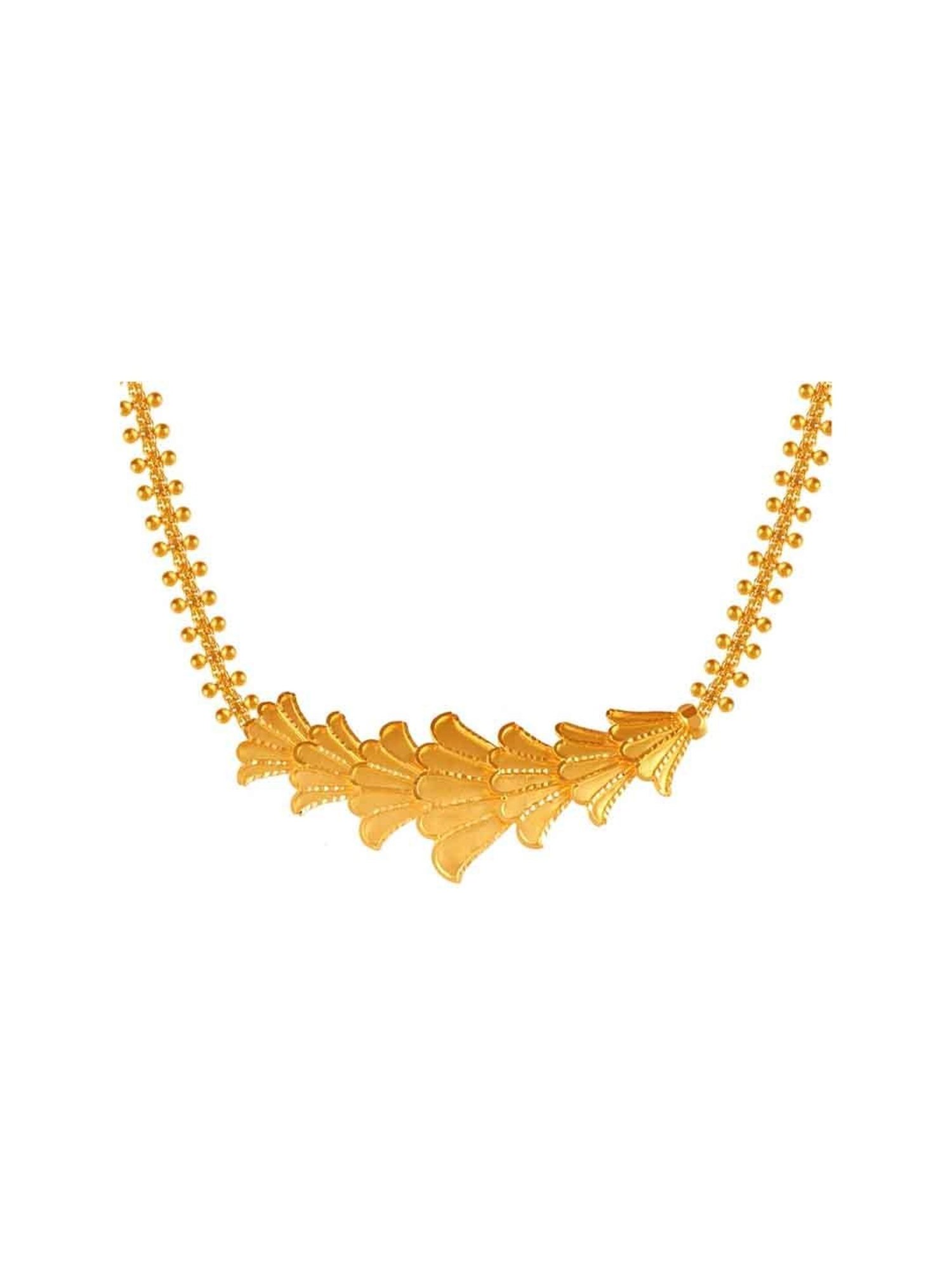 P.C. Chandra Jewellers 22k Yellow Gold Statement Floral Neckpiece Necklace