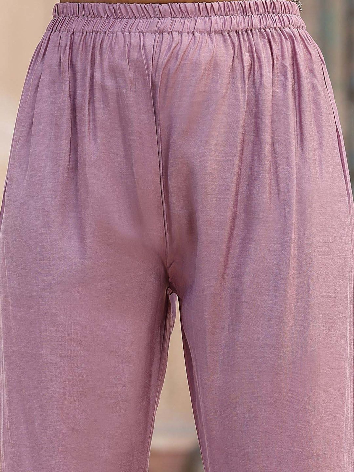 Stylum Purple Embroidered Kurta Pant Set With Dupatta