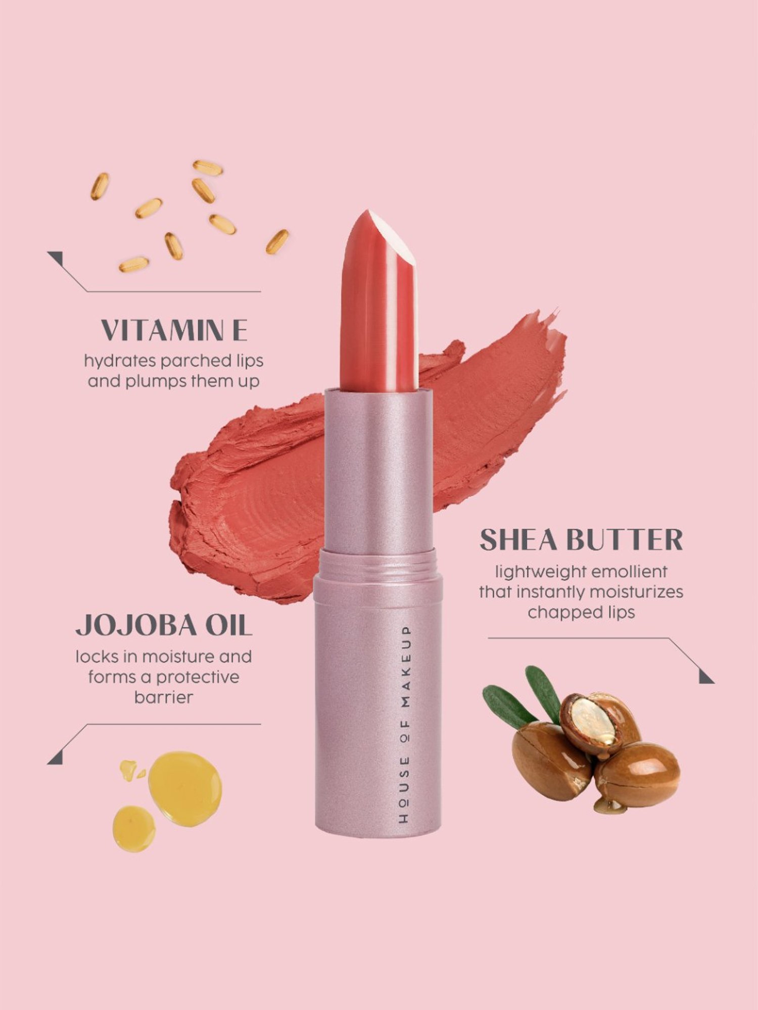 House of Makeup Swipe Light Lightweight Matte Lipstick Spiced Latte - 3.5 gm