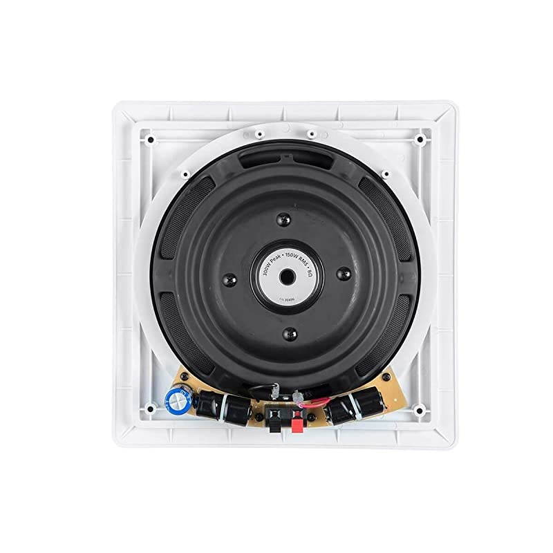 Fiber inWall Speaker 10 Inch Each 300W Subwoofer Easy Installation and Paintable Grill Caliber Series