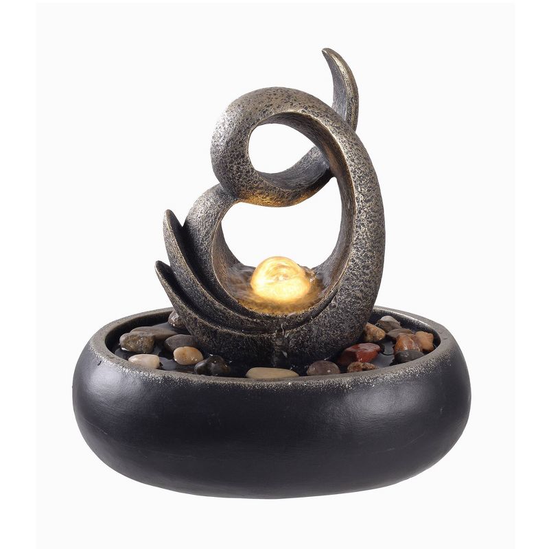 Table Top Fountain with LED lights Brown - Peaktop