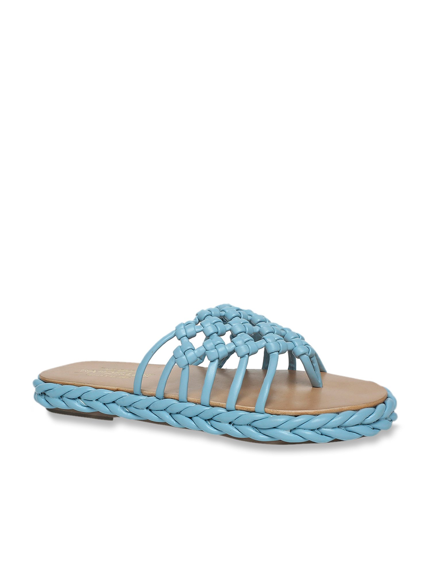Tao Paris Women's Lisbon Blue Thong Sandals