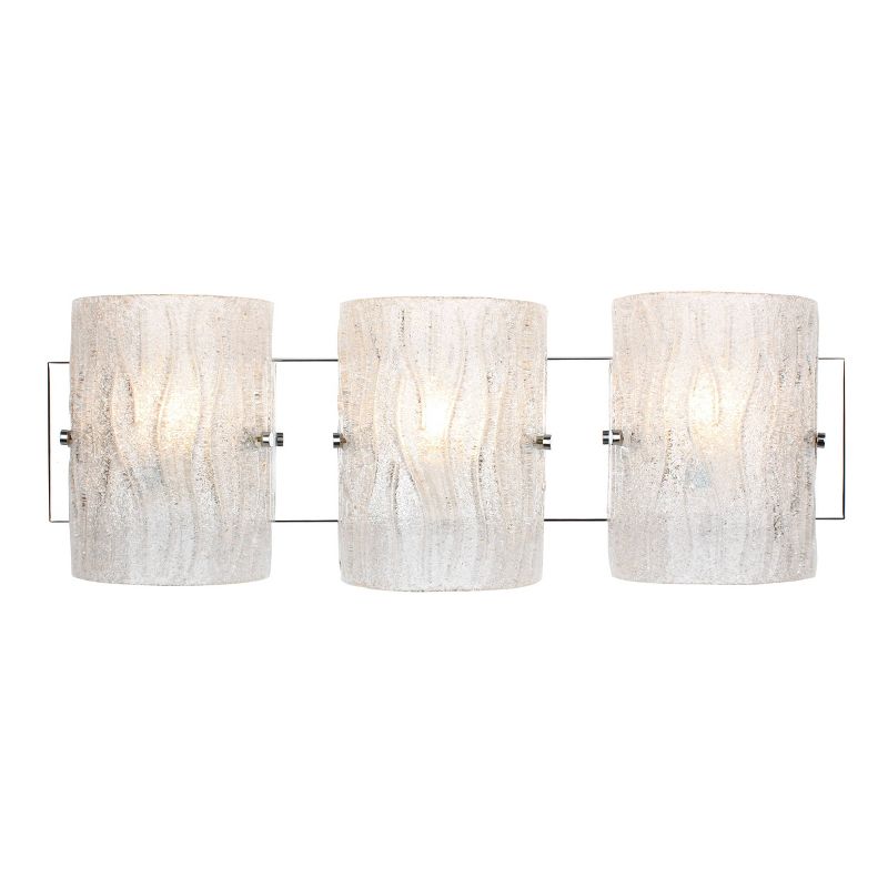 8" Brilliance 3 Light Bath Vanity Chrome Finish/Bright Ice Glass - Varaluz