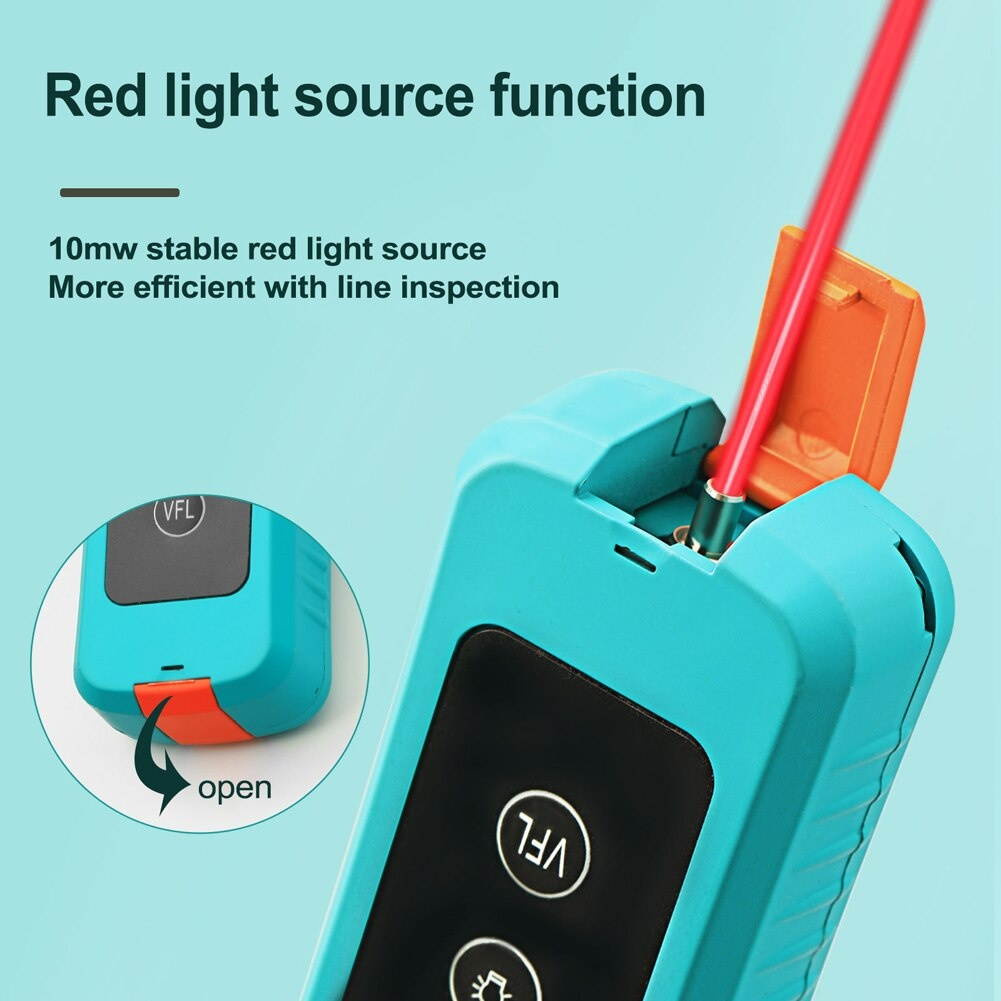 Fiber Optical Identifier 10mw Visual Fault Locator Optical Fiber Direction Identifier Suitable for 3.0/2.0/0.9/0.25mm Fiber Line
