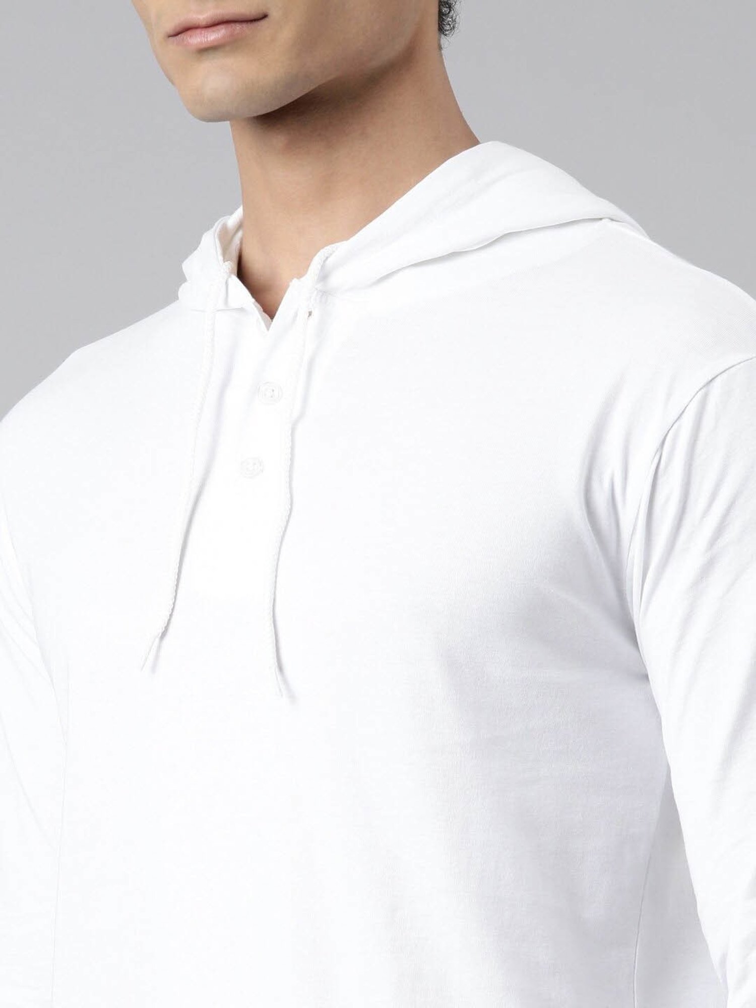 Kryptic White Regular Fit Hooded T-Shirt