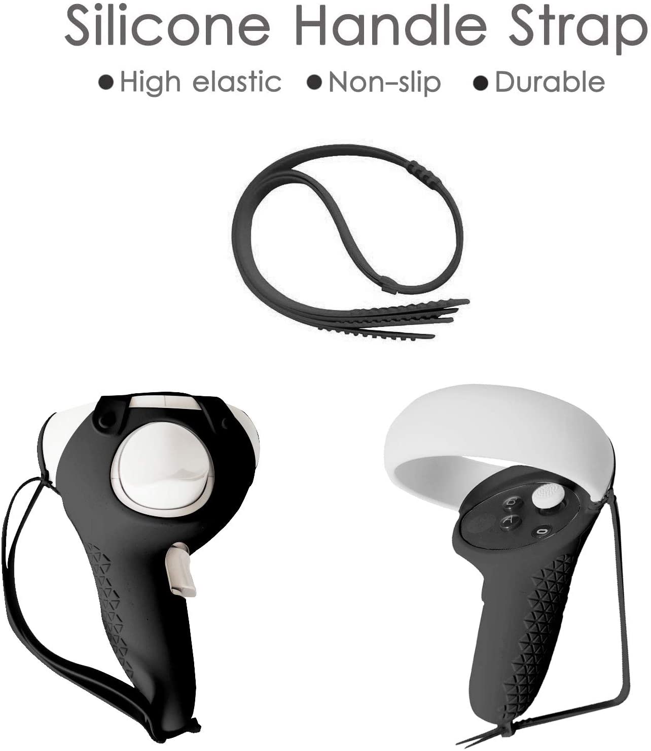 2 Pairs Oculus Quest 2 Elite Washable Silicone Handle Protective Cover