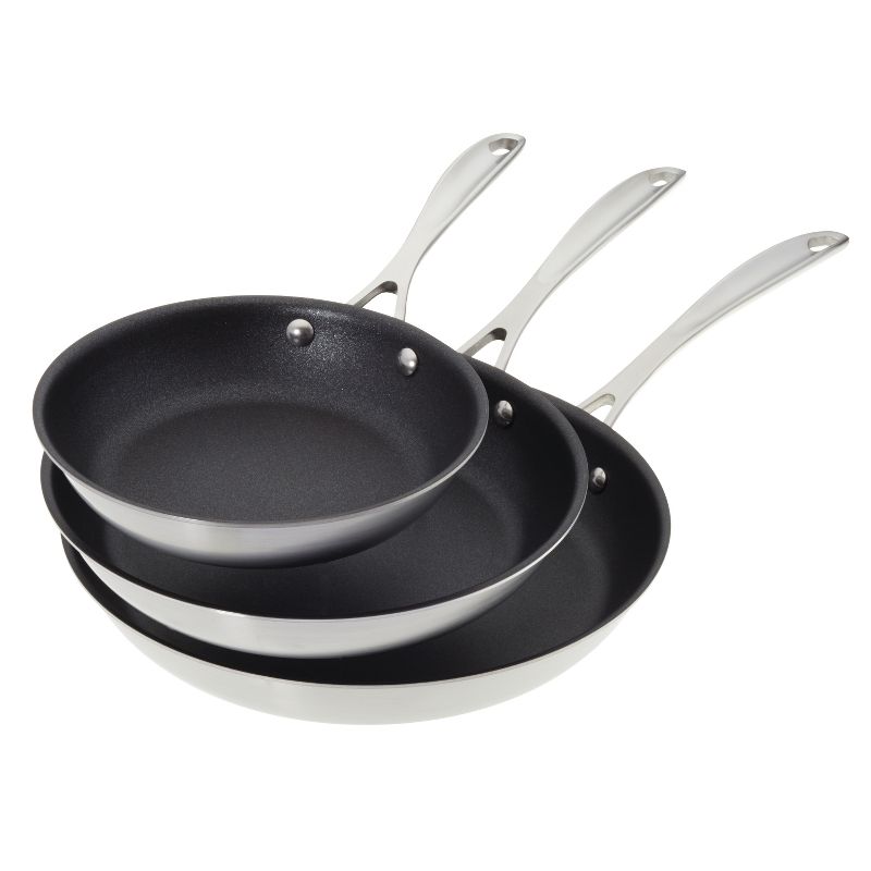 American Kitchen Cookware The Perfect Fry-Fecta Nonstick 3 Piece Fry Pan Set 