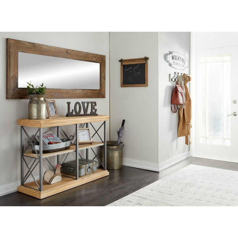 17" x 21" Farmhouse Wood and Metal Wall Chalkboard - Olivia & May