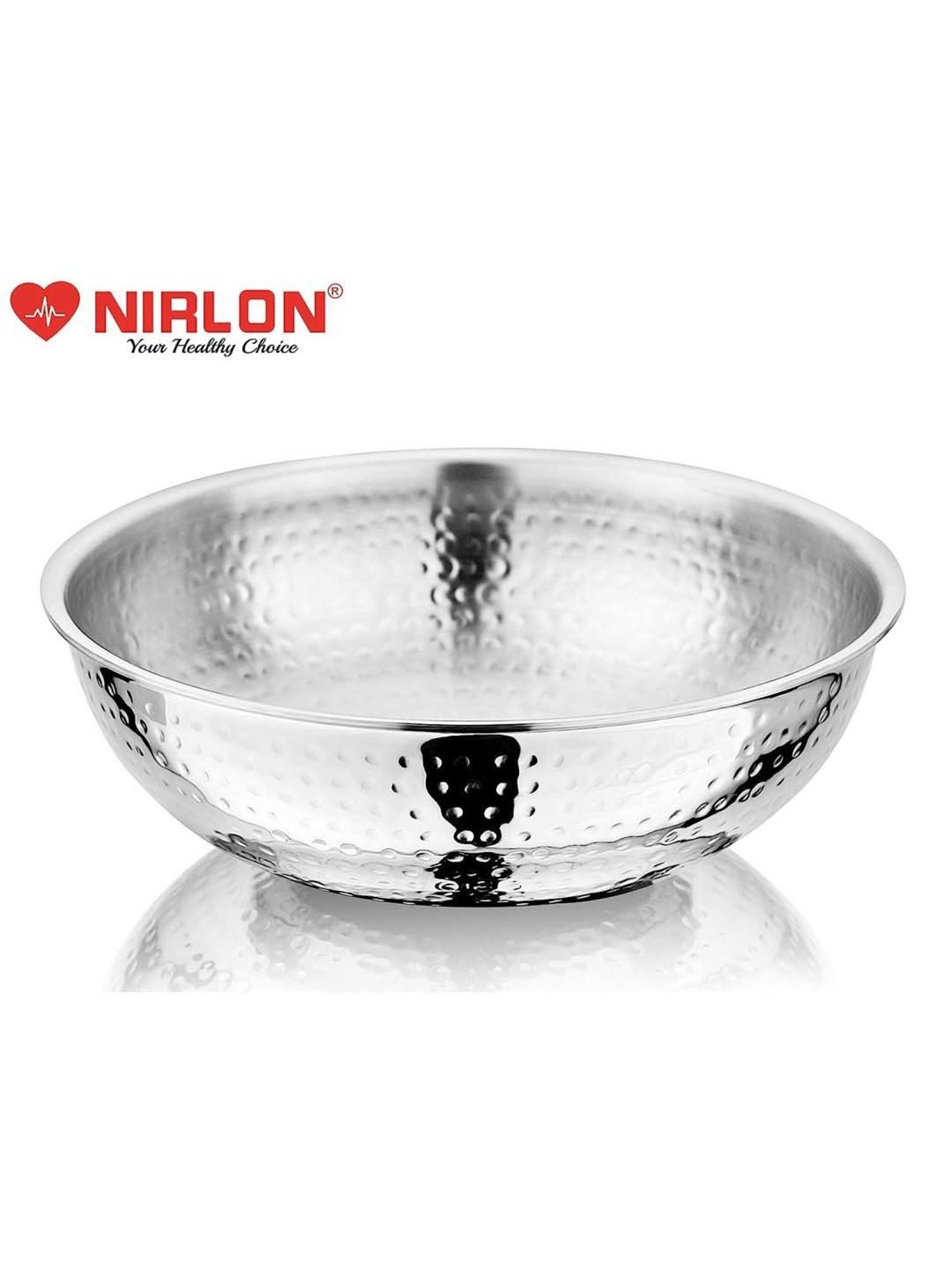 ALLO Silver Stainless Steel Induction Friendly Triply Kadhai (3 L)
