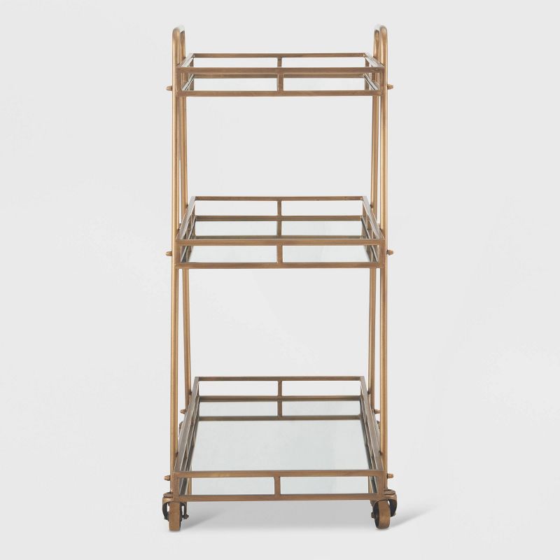 Addison Bar Cart Antique Gold - Adore Decor