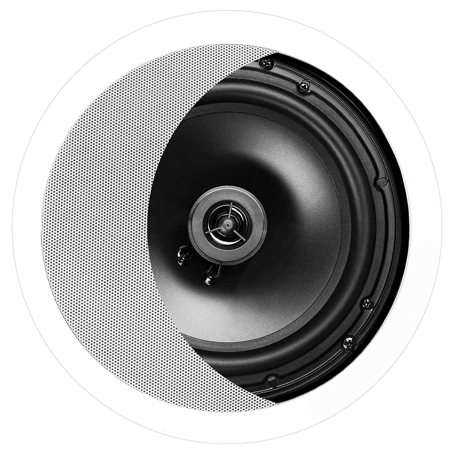 OSD Audio 8&rdquo; In-Ceiling Speaker Pair &ndash; 140W Stereo Speakers, Pivoting Tweeter - ICE800