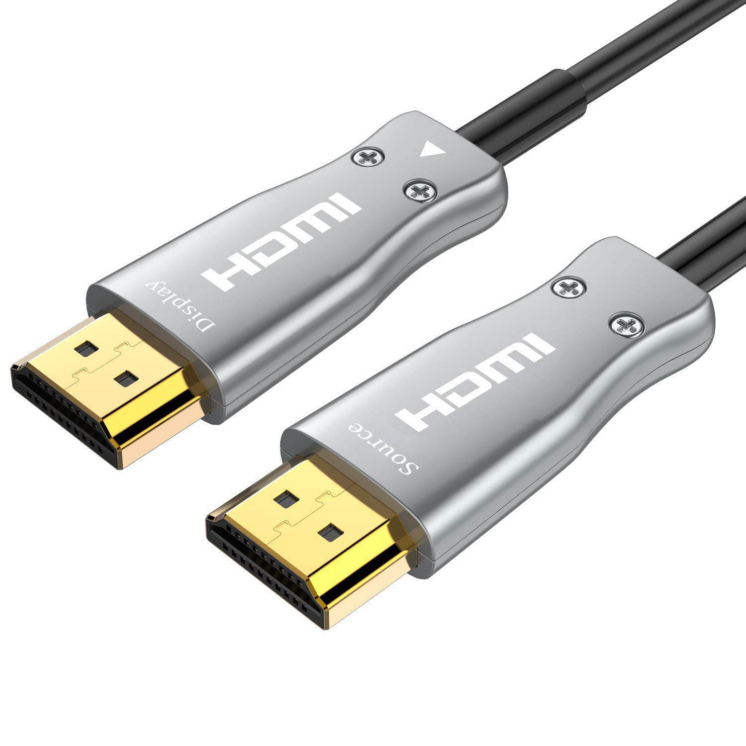 LUOM Fiber HDMI Cable 4K60HZ HDR 1M/2M/3M/5M/10/20/30/50M Light Speed HDMI2.0b Cable, Supports 18.2 Gbps, ARC, HDR, HDCP2.2, 4:4:4/4:2:2/4:2:0, Ultra Slim and Flexible HDMI Optic Cable with, 2M/6.5ft