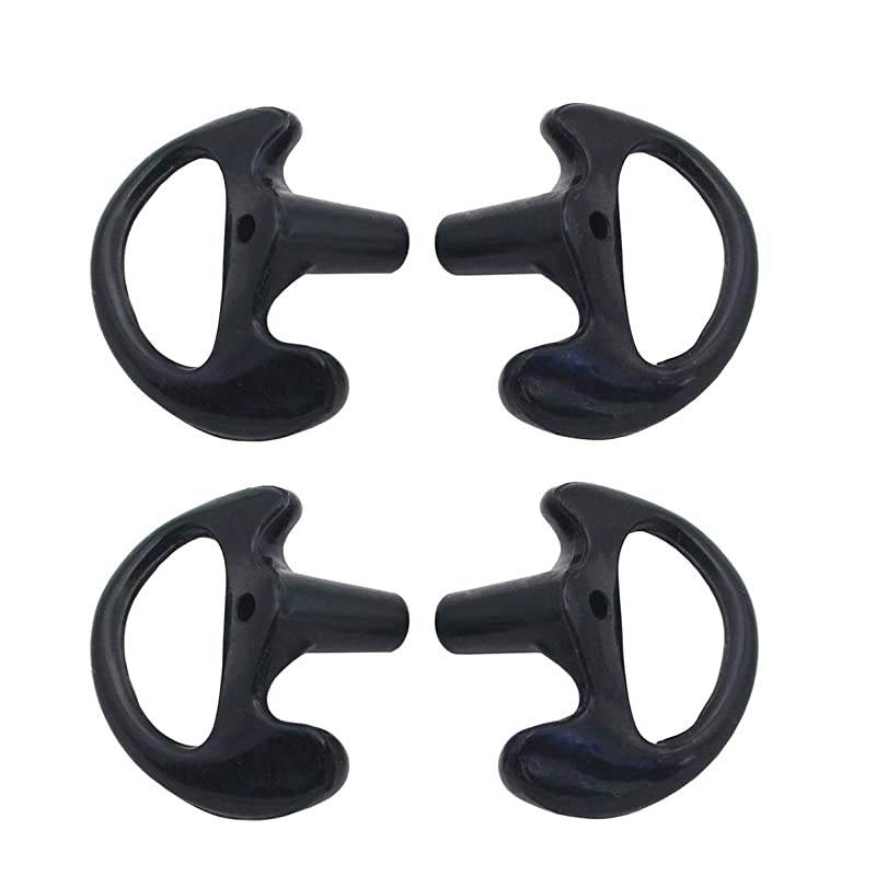 2Packs Replacement Silicone Gel Earplug Earbuds Left and Right for Two Way Radio Headset Air Acoustic Earpiece Headset Walkie Talkie Earpiece Large
