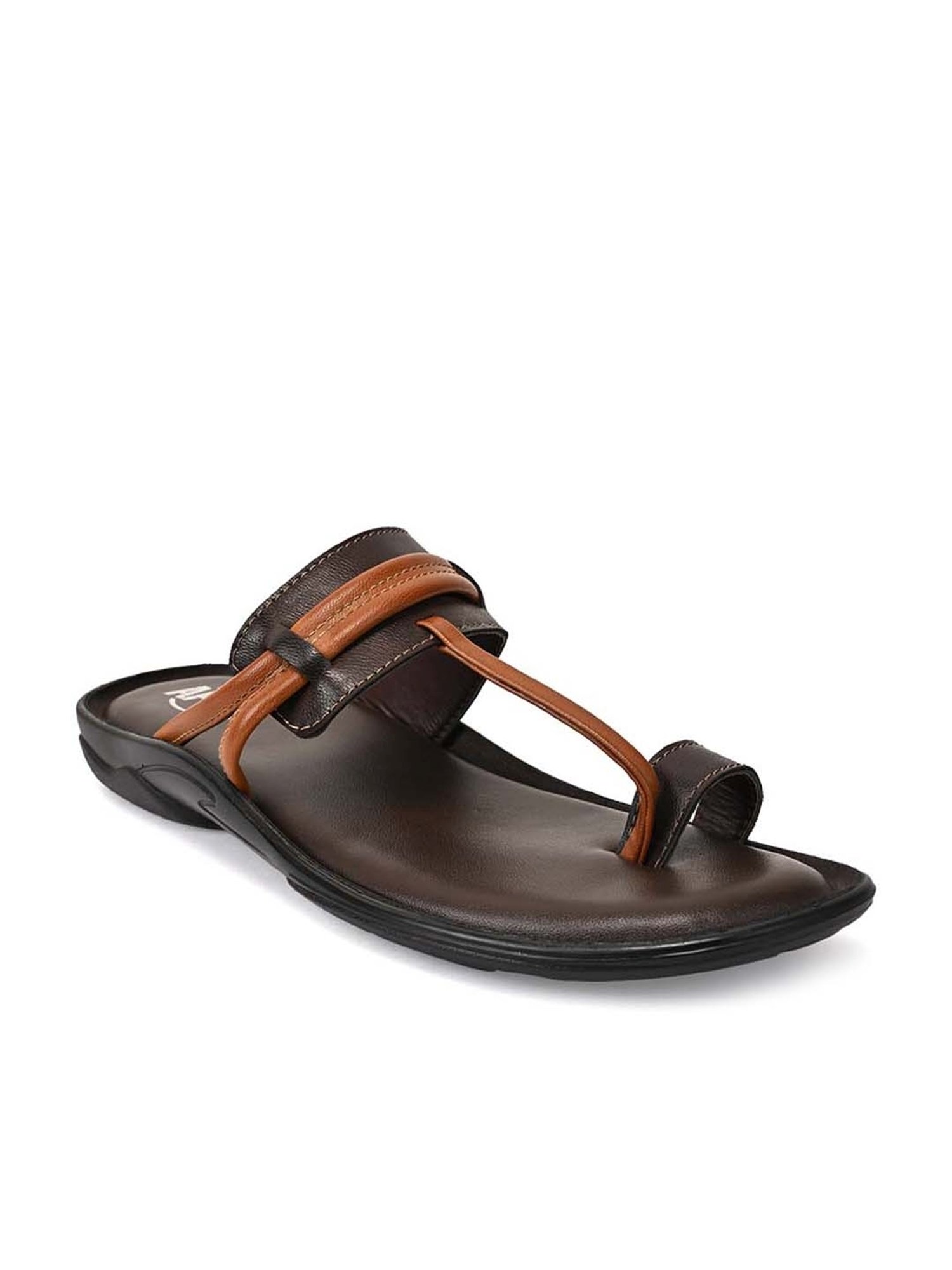 Apsis Men's Brown Toe Ring Sandals