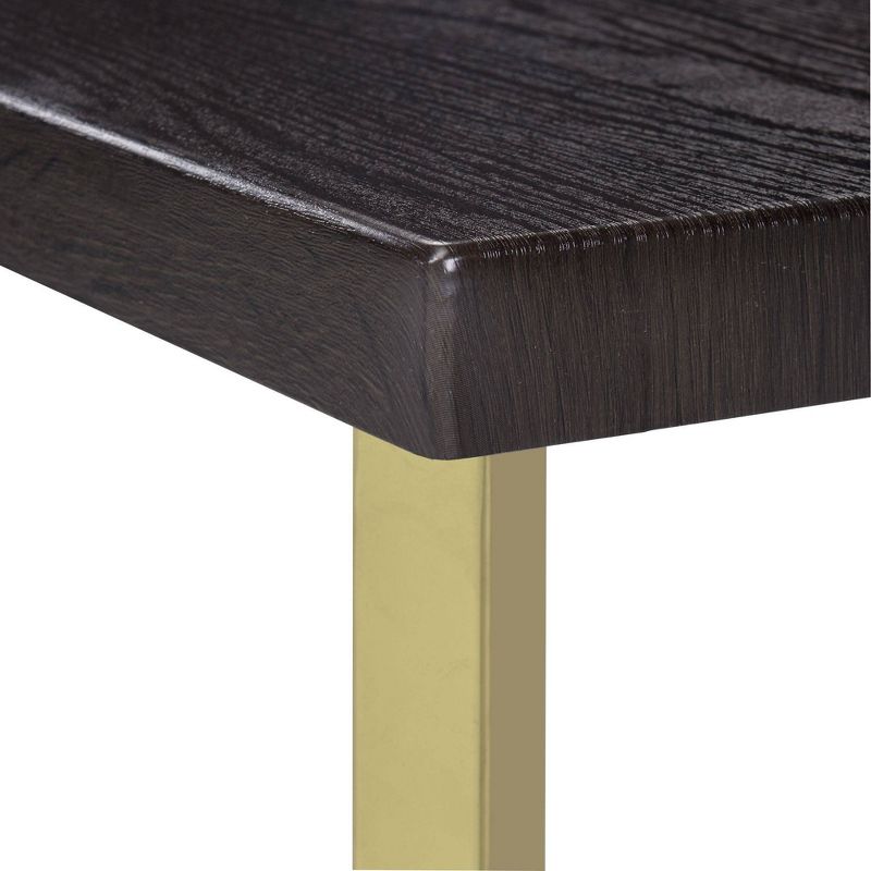 Melrose Multipurpose Bar Dining Table Set Espresso/Gold - Picket House Furnishings