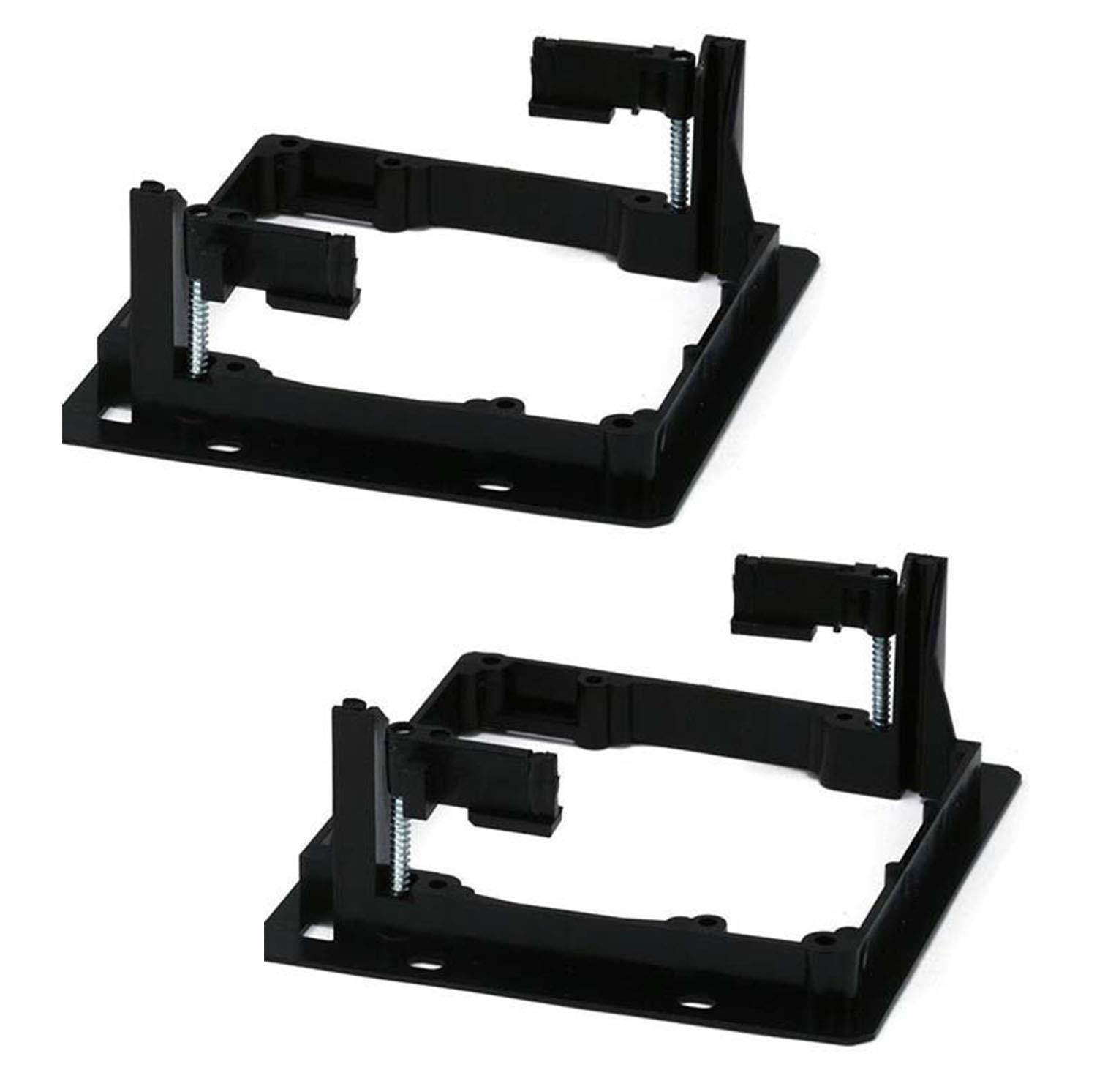 iMBAPrice Dual Gang (2-Gang) Low Voltage Mounting Bracket - Black (Pack of 2)