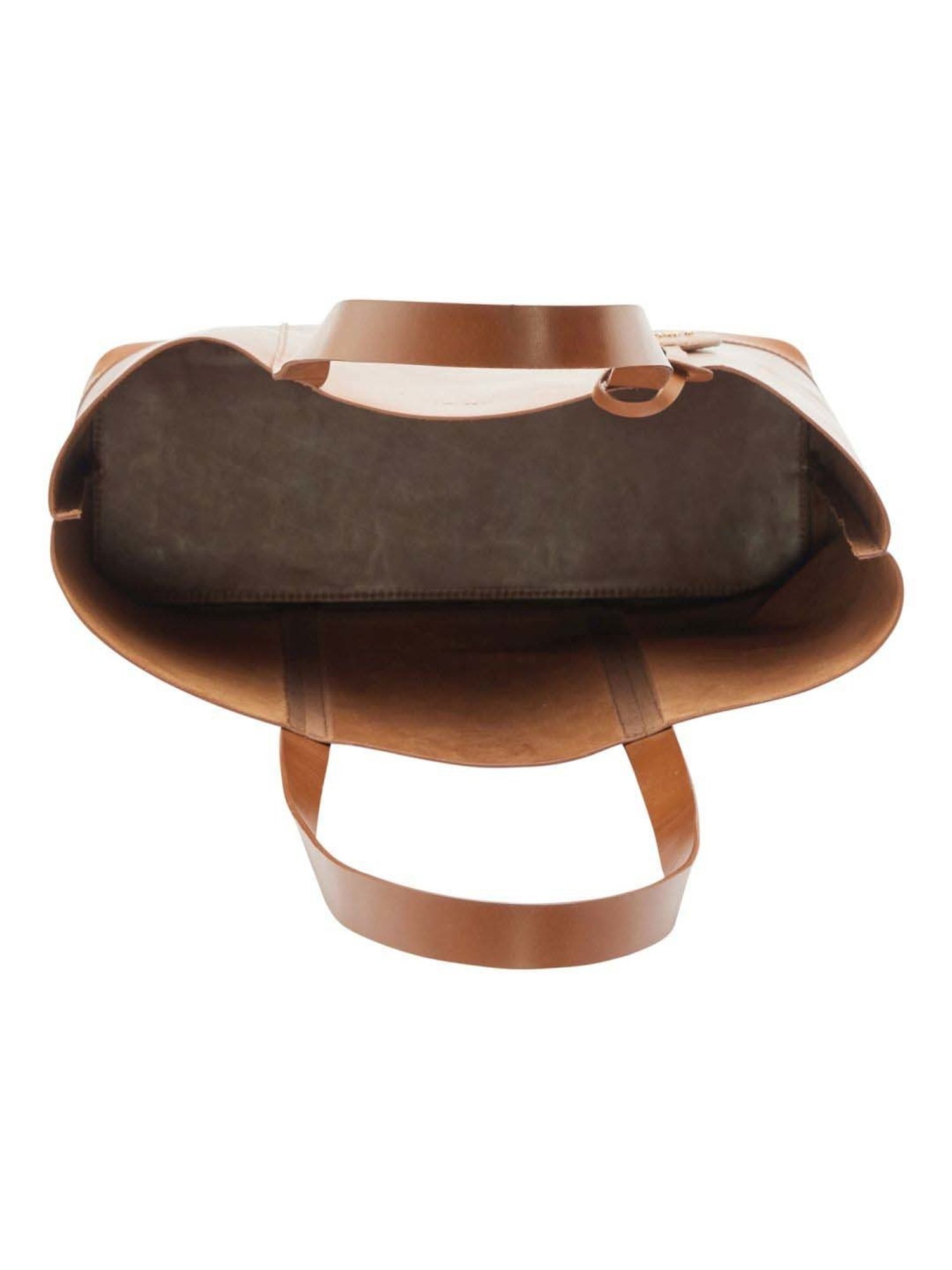 Tohl Down to Earth Tan Solid Medium Tote Handbag with pouch