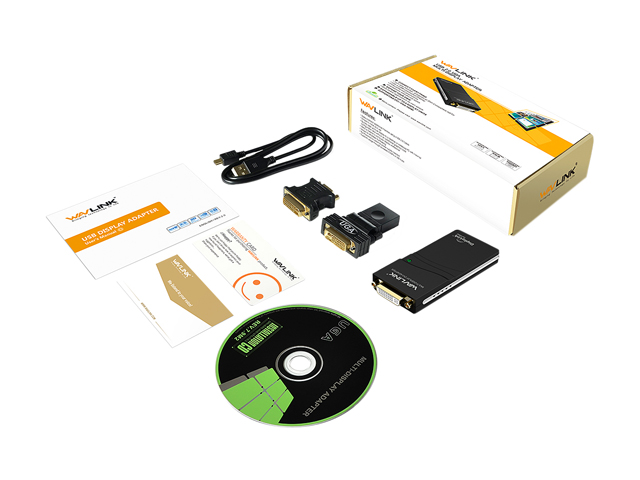 Wavlink USB To VGA DVI HDMI Video Graphics Display Adapter, Displaylink Chip Supports up to 6 Monitor Displays, Up to 1920 x 1080@60Hz For Windows, Mac OS & Chrome OS, More Efficient Home Office