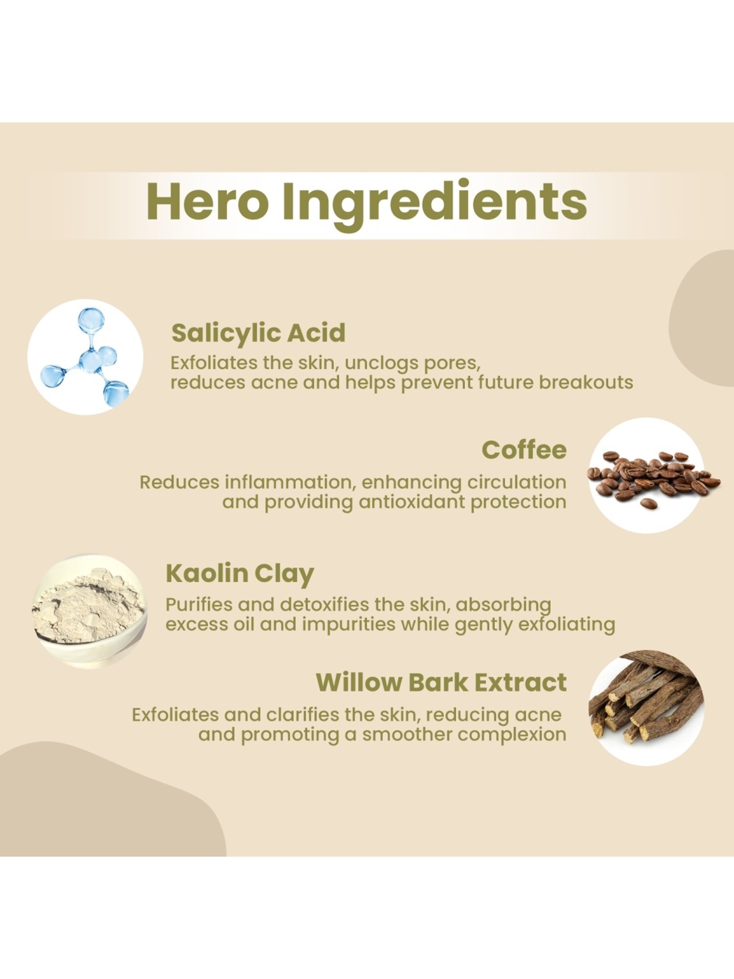 Earthraga Rejuvenating Salicylic Acid + Coffee Face Mask - 100 gm