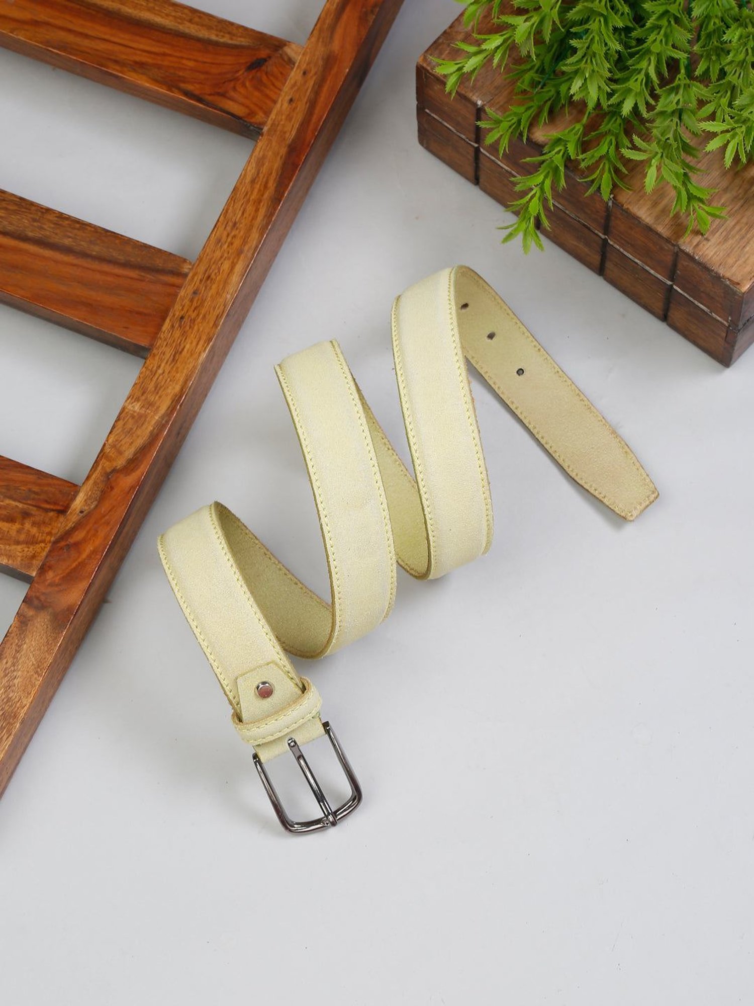 Fossil Julian Black Leather Solid Waist Belt