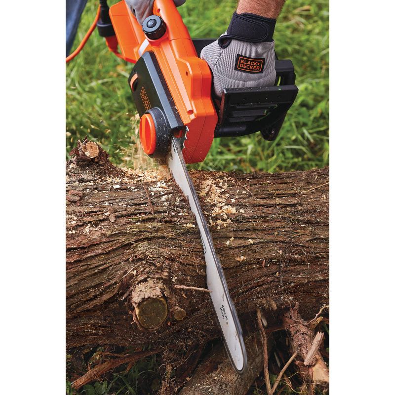 BLACK+DECKER 12" 120V AC Corded Chainsaw with Tool Free Tensioning - Orange Sorbet