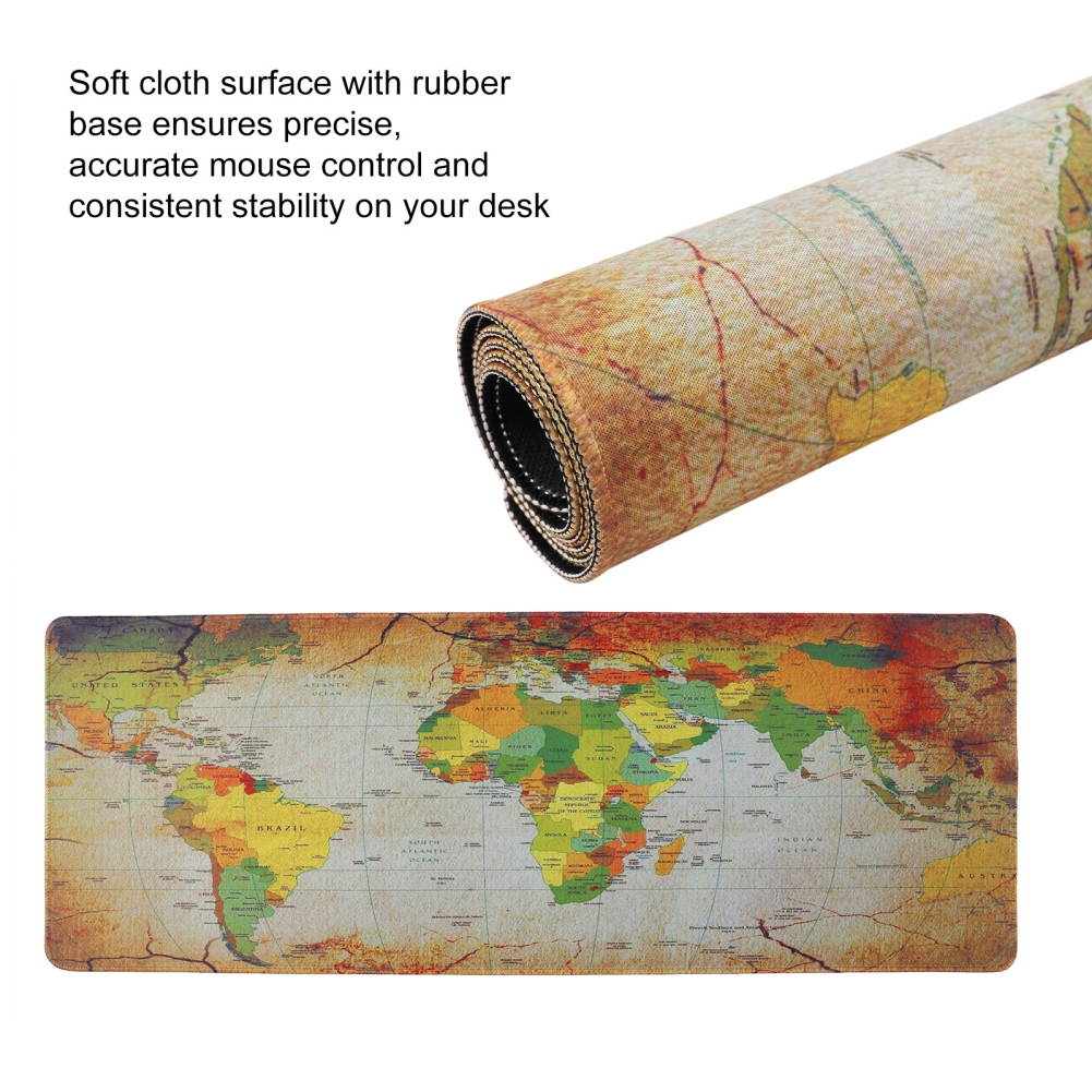 Gaming Mouse Pad Large Size 300*700MM Water-Resistant Extended Mouse Mat World Desk Mat Gaming Support for Computer, PC and Laptop