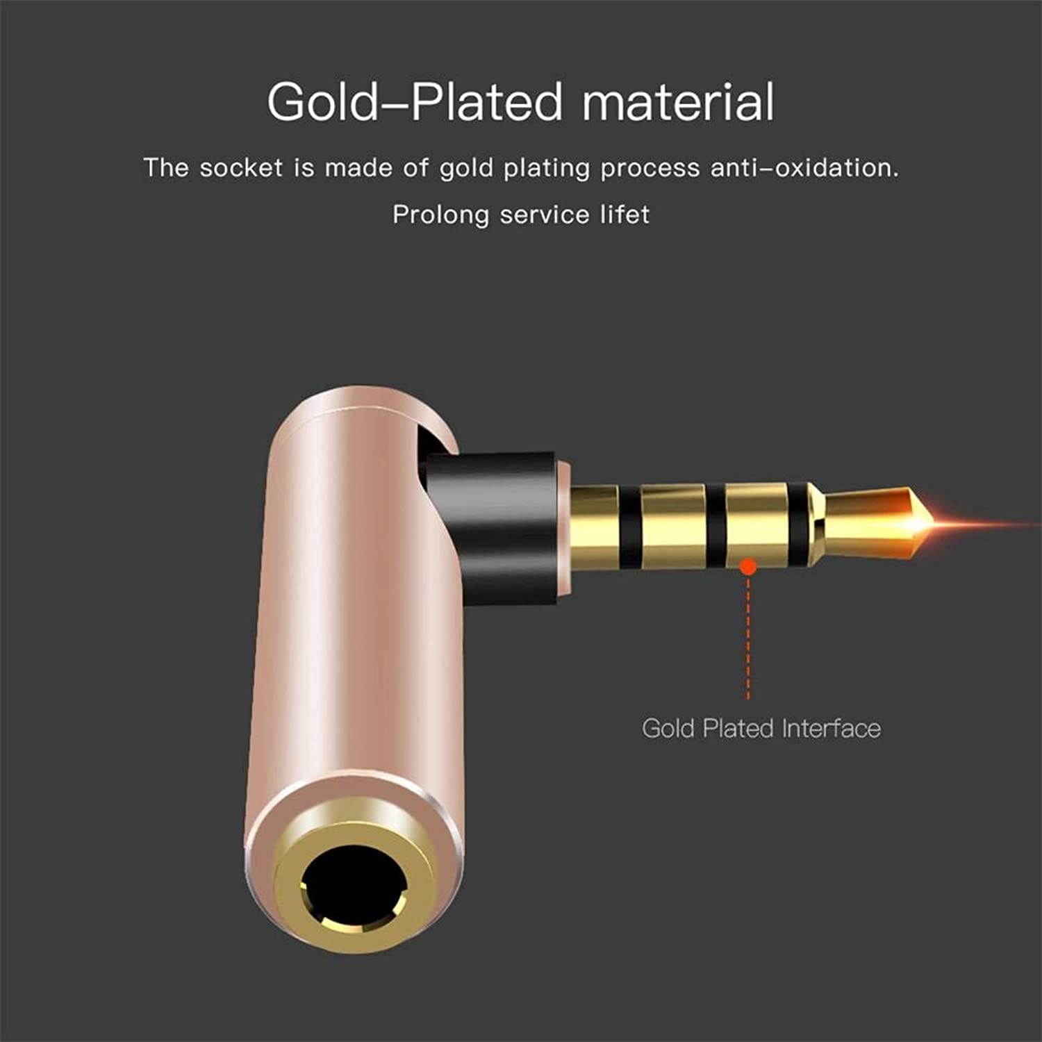 Eachbid 3.5mm Male to Female Extension Right Angle Stereo Audio Extension Cable Headphone Jack AUX Stereo Audio Converter Black