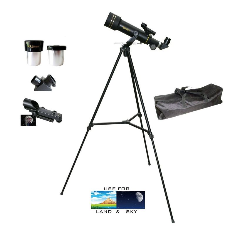 Galileo G-360BP 300mm X 60mm Portable Refractor Telescope - Black