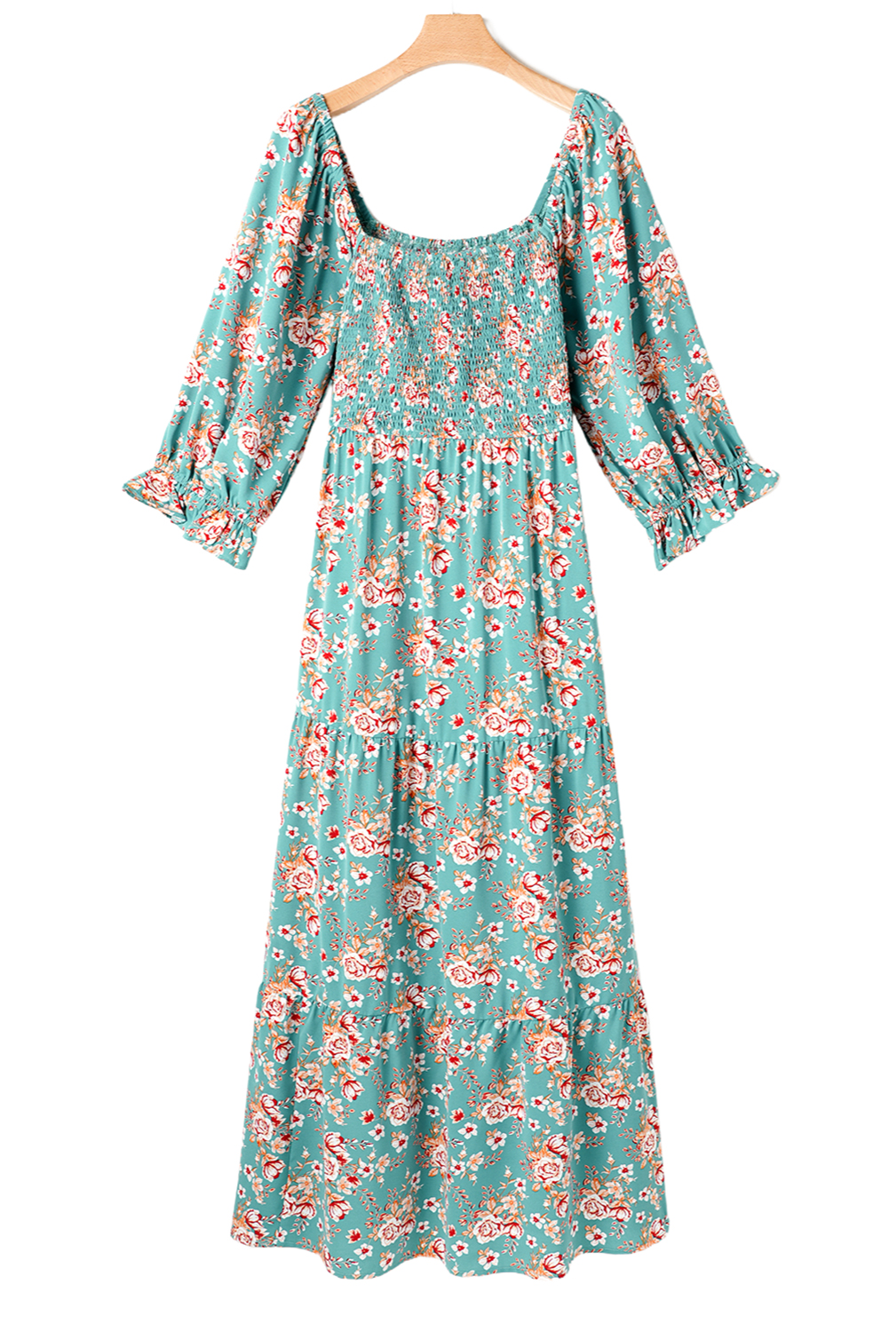 Black Leopard Patchwork Split Neck Ruffle Plus Size Dress