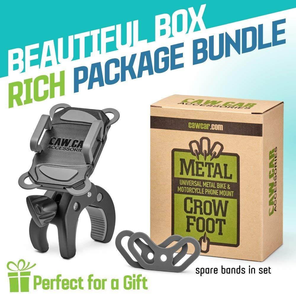 Metal Bike & Motorcycle Phone Mount - The Only Unbreakable Handlebar Holder for iPhone, Samsung or Any Other Smartphone | +100 to Safeness & Comfort