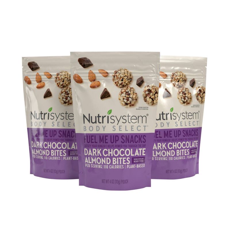 Nutrisystem Body Select Fuel Me Up Snacks Dark Chocolate Almond Bites - 6ct