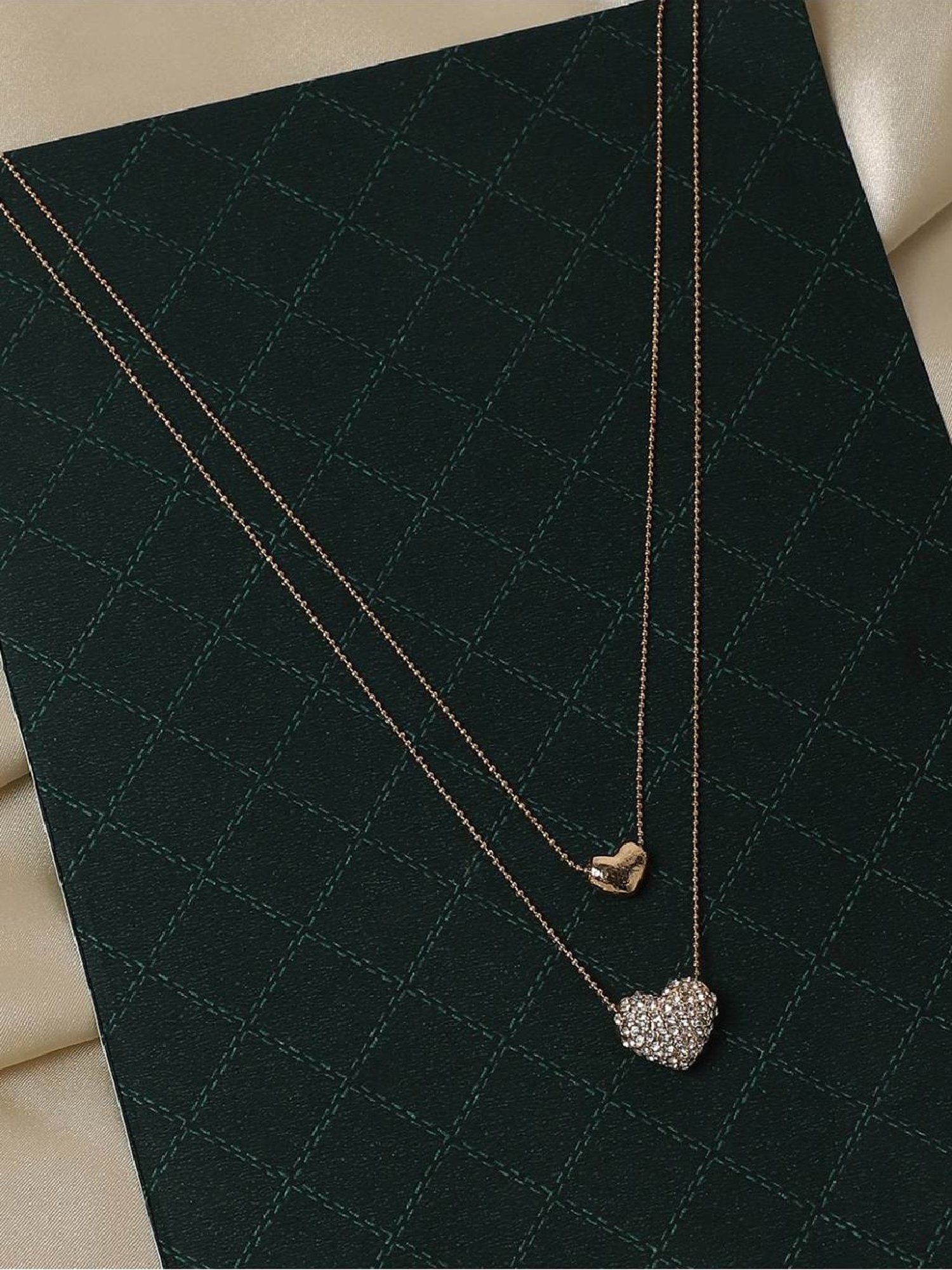 Sohi women's bling heart multistrand champayne gold