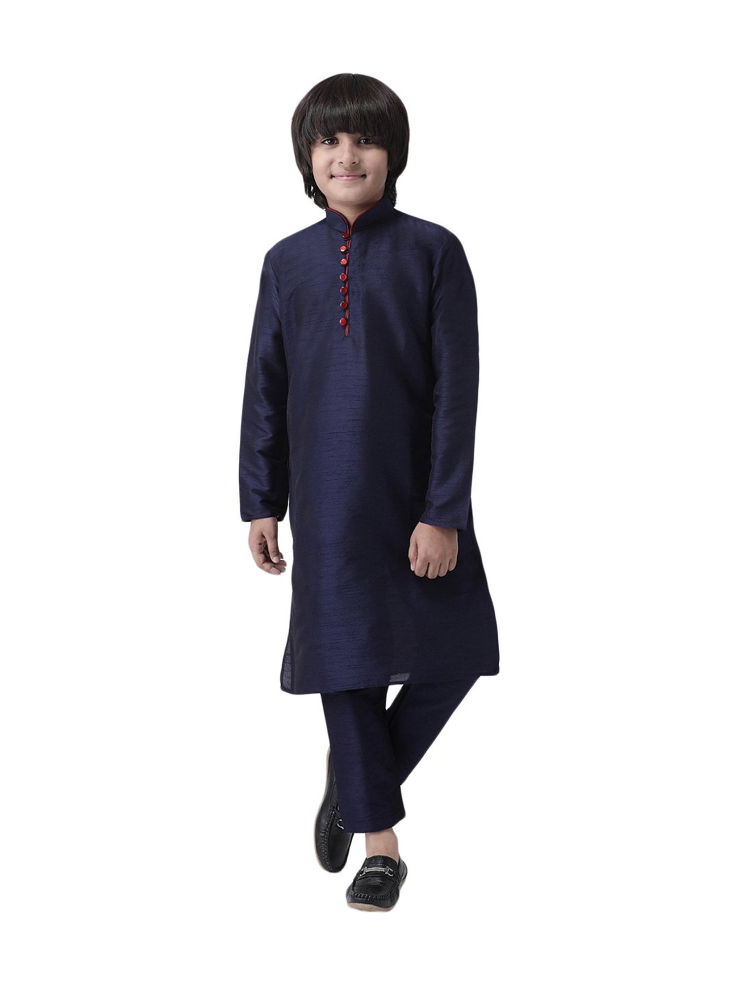 Hangup Kids Navy Regular Fit Kurta & Pyjamas