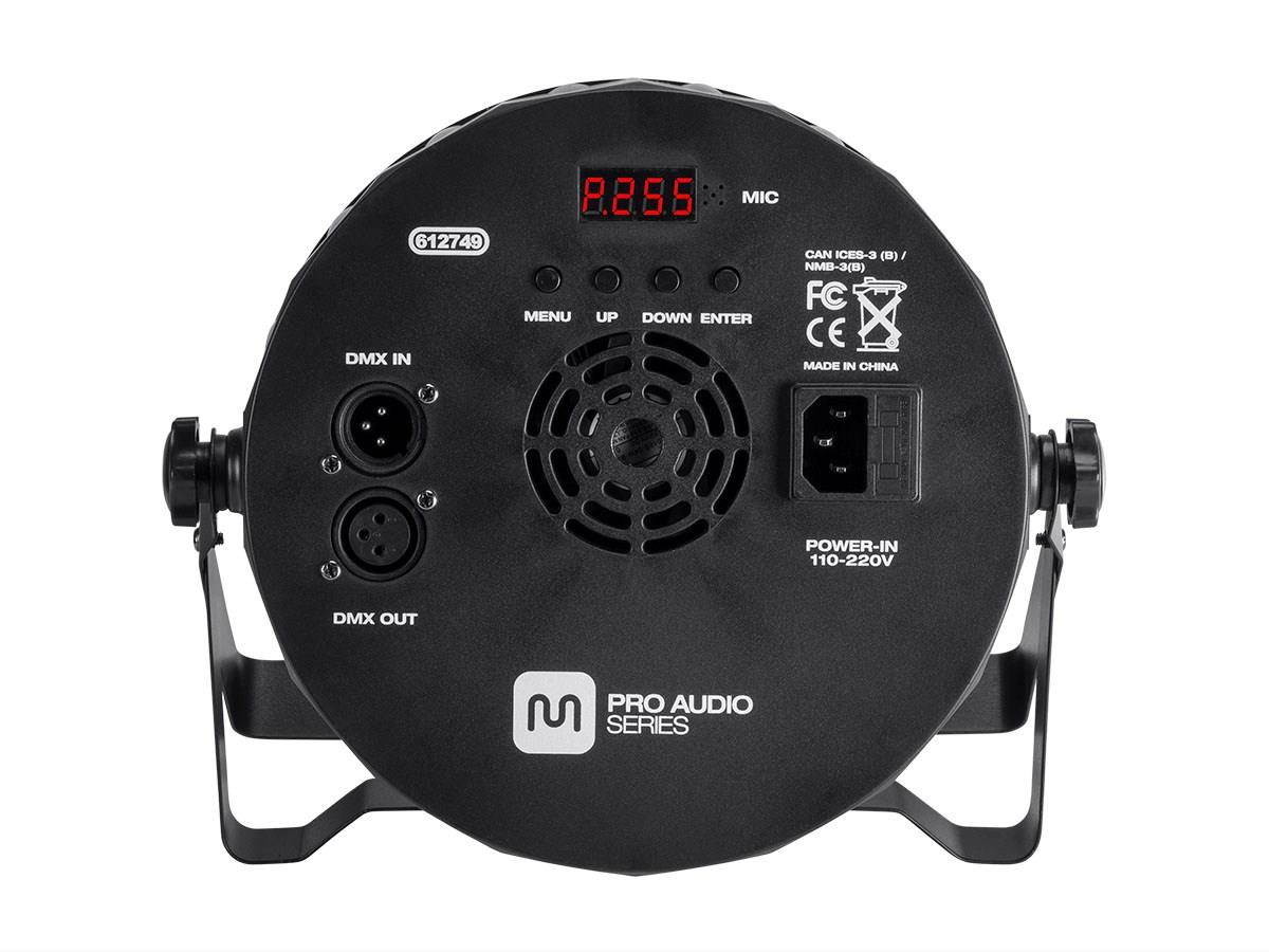 Monoprice Flat PAR Stage Light RGBW | 10 watt, x 9 LED, 8-channel DMX, Strobe follow mode - Stage Right Series