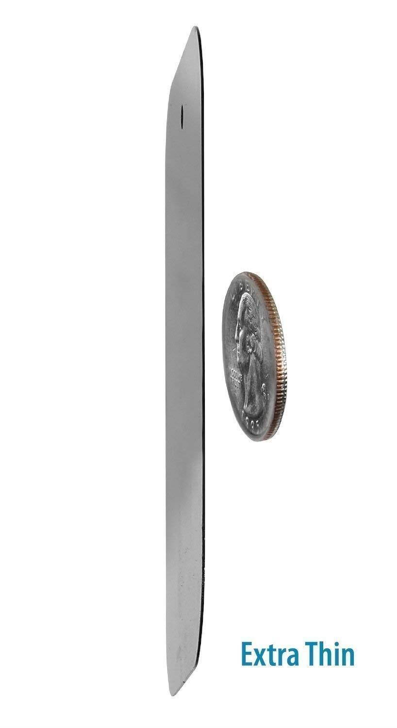 Metal Plate, (8 Pack) with Adhesive for Magnetic Cradle-Less Mount - 4 Rectangle and 4 Round (Compatible with WizGear mounts) (8 Pack - Black)