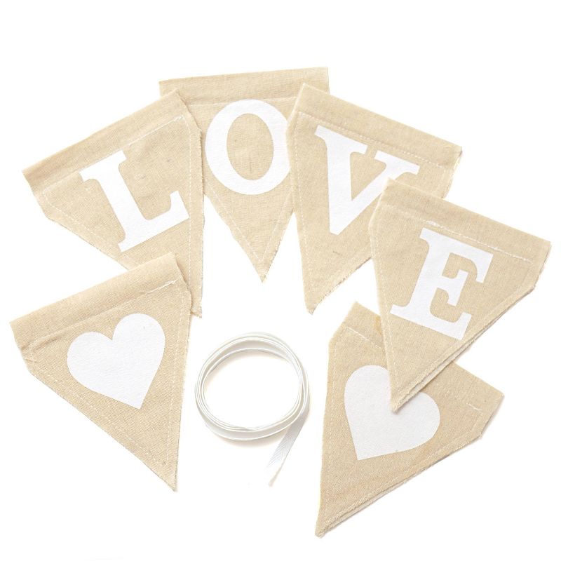 Rustic Love Banner Party Decorations and Accessories Brown