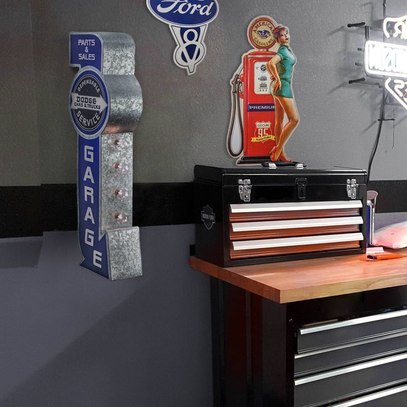 Vintage Dodge Cars and Trucks LED Marquee Sign Blue/Silver - Crystal Art Gallery